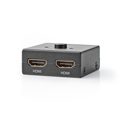Nedis VSWI3482AT | HDMI™ Switch | 3 port(s) | 1x HDMI™ Input / 2x HDMI™ Input | 1x HDMI™ Output / 2x HDMI™ Output | 4K@60Hz | 6 Gbps | Metal | Anthracite