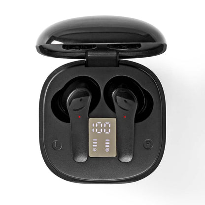 Nedis Fully Wireless Earphones | Bluetooth® | Maximum battery play time: 5 hrs | Touch Control | Charging case | Built-in microphone | Voice control support | Noise canceling | Black