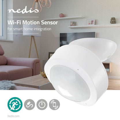Nedis SmartLife Motion Sensor | Wi-Fi | USB Powered | IP20 | Detector angle: 120 ° | Detector range: 10.0 m | White