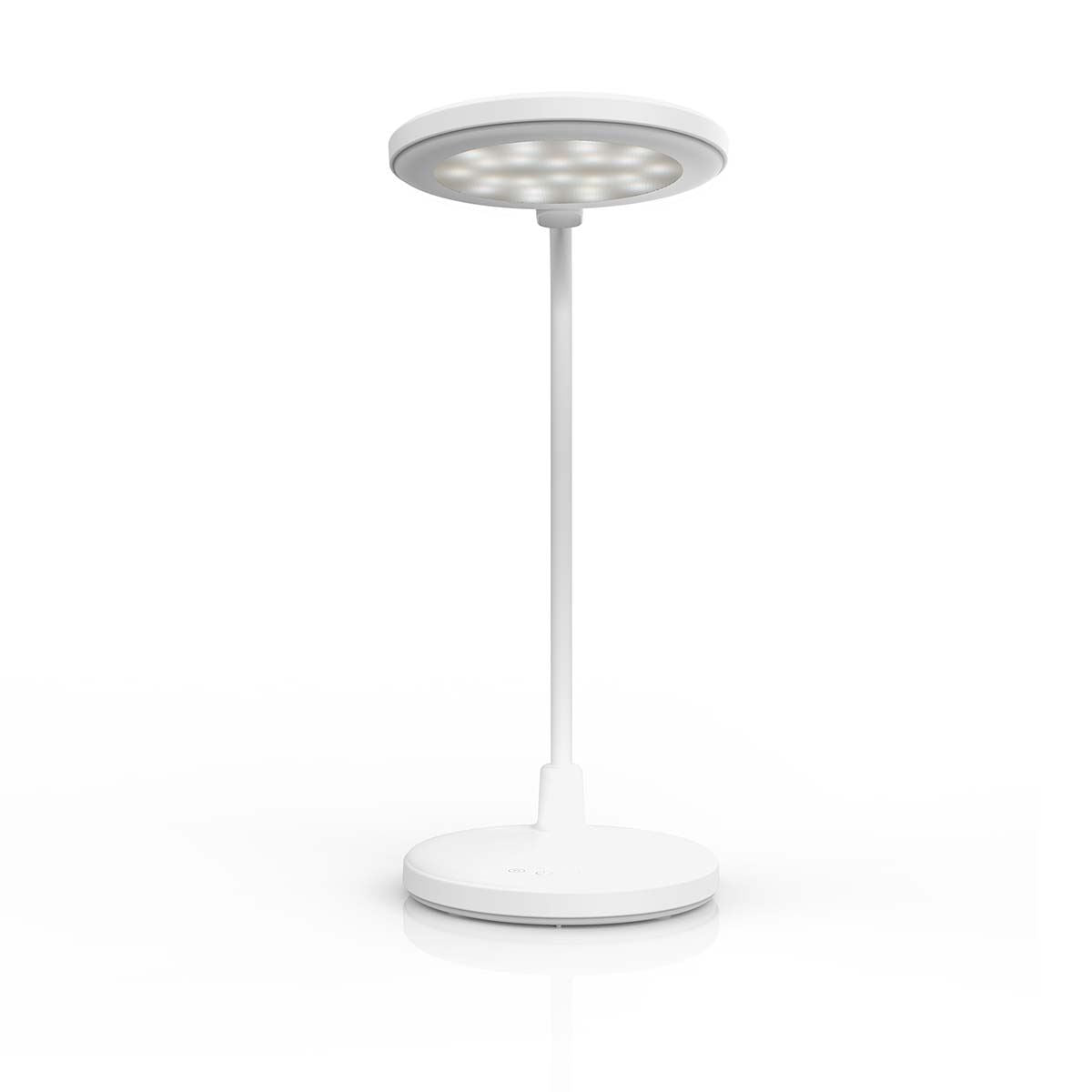 Nedis LTLRM11WT | LED Desk Lamp | Dimmable | Integrated Mirror | 3 Light Modes | 100 lm | Rechargeable | Touch Function | White