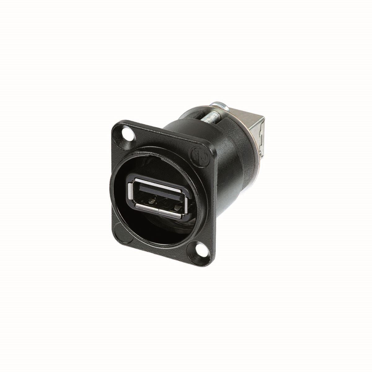 Neutrik Reversible USB 2.0 gender changer (type A and B), black D-housing