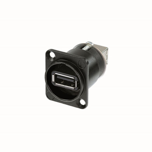 Neutrik Reversible USB 2.0 gender changer (type A and B), black D-housing