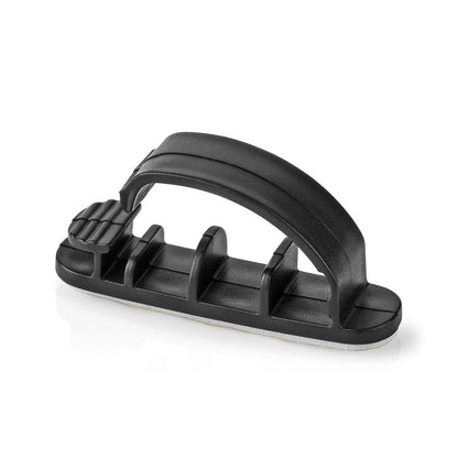 Nedis CMGC22033BK | Cable Management | Cable Clip | Locked | 3 pcs | Number of slots: 3 Slots | Maximum cable thickness: 7.5 mm | Polypropylene | Black