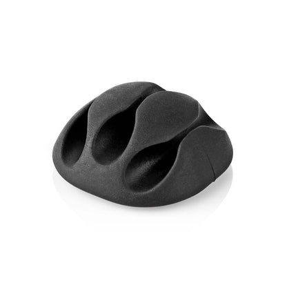 Nedis CMGC20034BK | Cable Management | Cable Clip | Click and Go | 4 pcs | Number of slots: 3 Slots | Maximum cable thickness: 5.3 mm | TPE | Black