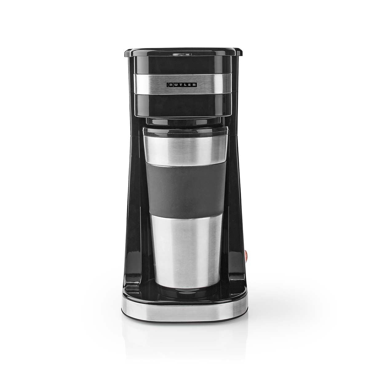 Butler Single-Serve Coffee Maker | 0.4 l | 750 W | Insulated Travel Mug/Cup | Auto shut-off | Black / Silver