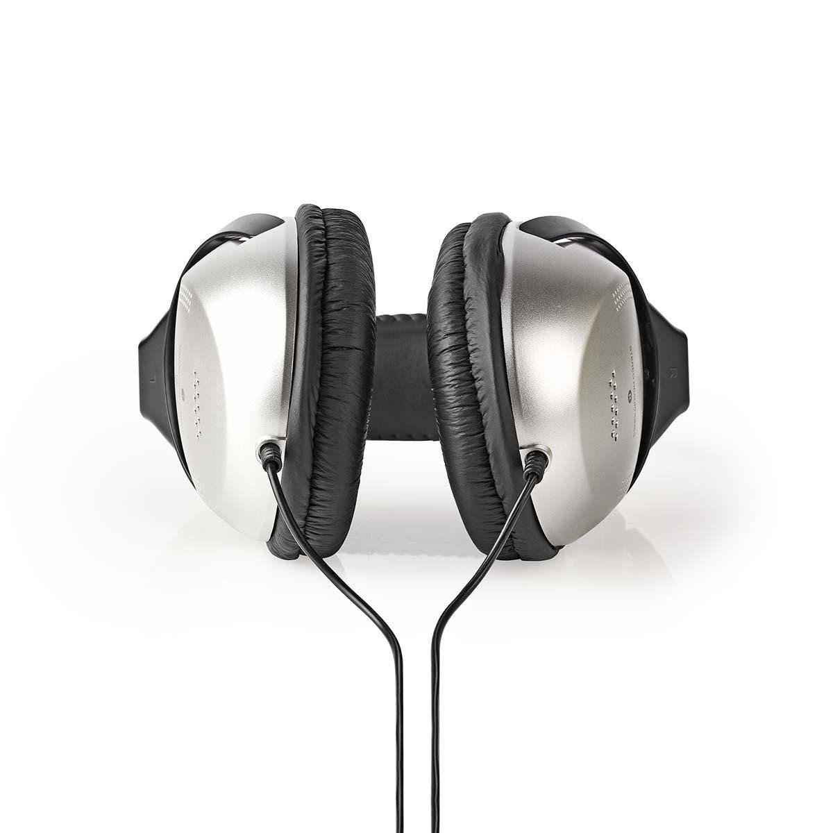 Nedis Over-Ear Wired Headphones | Cable length: 6.00 m | Volume control | Black / Silver