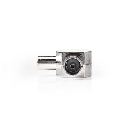 Nedis Satellite & Antenna Adapter | IEC (Coax) Male | 2x Coax Female | Nickel Plated | 75 Ohm | T-Splitter | Metal | Silver | 1 pcs | Envelope