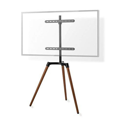 Nedis TV Floor Stand | 50 - 65 " | Maximum supported screen weight: 35 kg | Scandinavian Design | Rotatable | Anti-tip strap | Snap-lock | Aluminium / Steel | Black