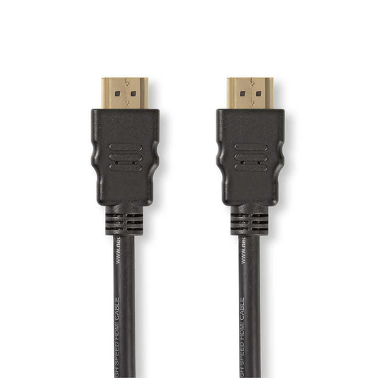 Nedis High Speed HDMI™ Cable with Ethernet | HDMI™ Connector | HDMI™ Connector | 4K@60Hz | ARC | 18 Gbps | 1.50 m | Round | PVC | Black | Label