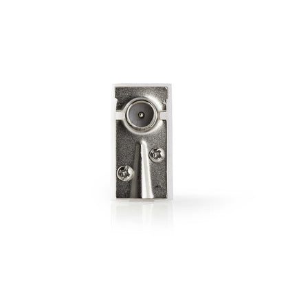 Nedis IEC (Coax) Connector | Angled | Female / Male | Nickel Plated | 75 Ohm | Screw | Cable input diameter: 7.0 mm | Metal / PVC | White | 2 pcs | Box