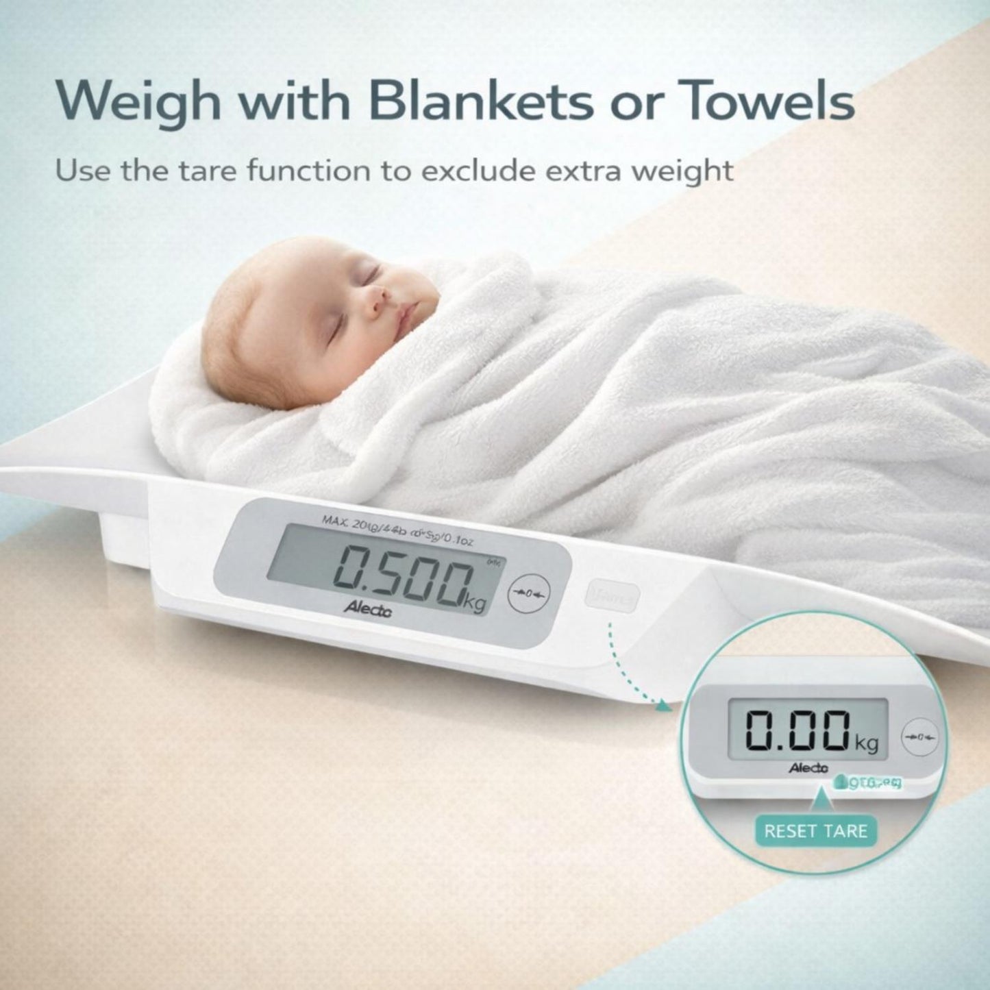 Alecto BC-30 | Digital Baby Weighing Scales, Personal Scale - Up to 20 kg with Carry Case