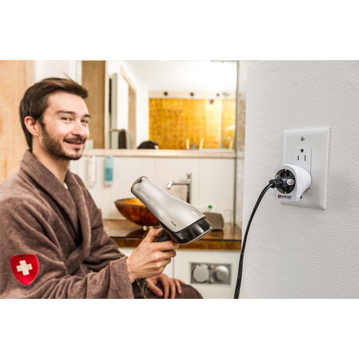 Skross SKross | Travel Adapter Europe-to-USA Earthed