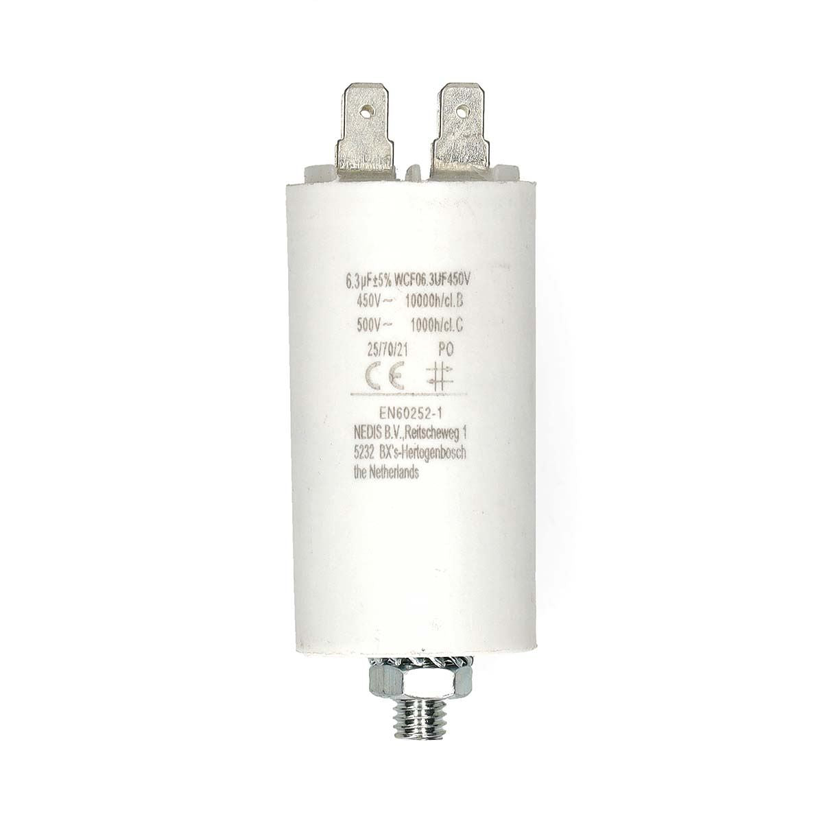 Nedis WCF06.3UF450V | Capacitor | 6.3 uF | 450 V | Faston | 10 pcs
