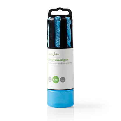 Nedis CLSN130BU Screen Cleaner | Spray | 150 ml | Notebook / Smartphone / Tablet / TV Screen | Wiper included