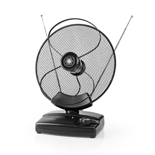 Nedis Indoor HDTV Antenna | Active | FM / UHF / VHF | Reception range: 0-25 km | LTE700 | Gain: 36 dB | Gain control | ABS | Black
