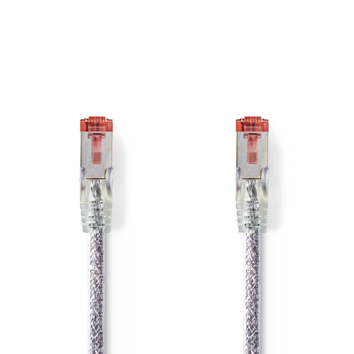 Nedis CCGP85221TP025 | CAT6 Cable | RJ45 Male | RJ45 Male | S/FTP | 0.30 m | Round | LSZH | Transparent | Polybag