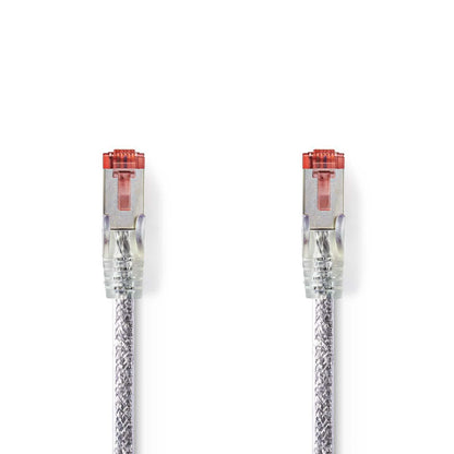 Nedis CCGP85221TP025 | CAT6 Cable | RJ45 Male | RJ45 Male | S/FTP | 0.30 m | Round | LSZH | Transparent | Polybag