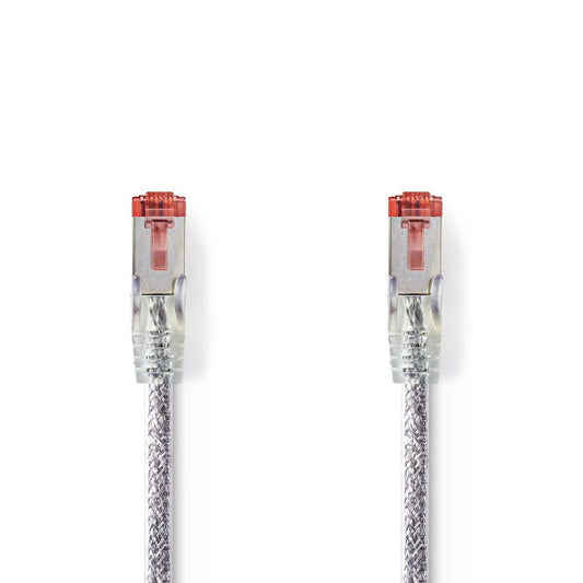 Nedis CCGP85221TP025 | CAT6 Cable | RJ45 Male | RJ45 Male | S/FTP | 0.30 m | Round | LSZH | Transparent | Polybag