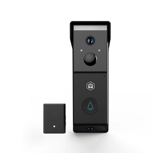 Nedis SmartLife Video Doorbell | Wi-Fi | Battery Powered | Full HD 1080p | Cloud Storage (optional) / microSD (not included) | IP54 | With motion sensor | Night vision | Black