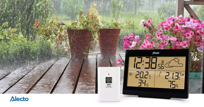 Alecto Weather Station | Indoor and Outdoor Temperature | Outside Wireless sensor | Black