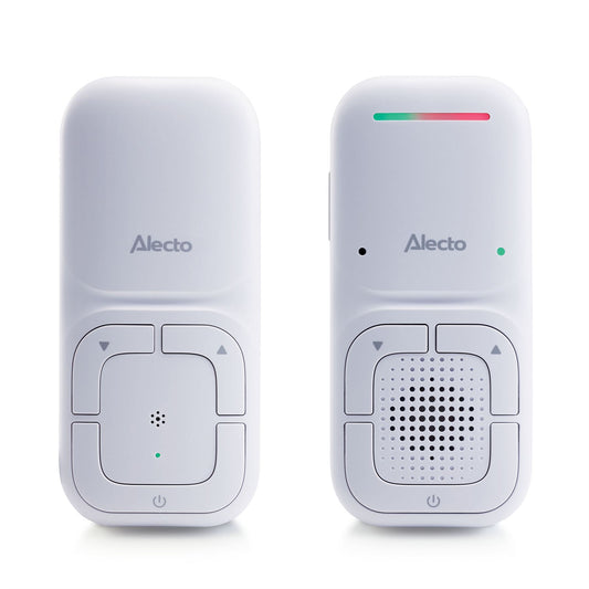 Alecto DBX130 DECT Digital Audio Baby Monitor, Parent Unit with Rechargeable Batter | Crystal-Clear Sound | White