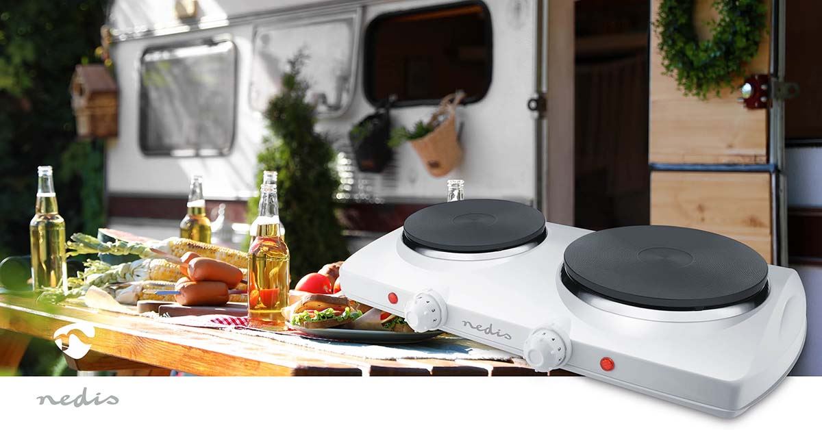 Nedis Electric Cooking Plates | Cooking zones: 2 | 2300 W | Overheating protection | White