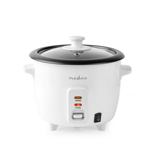 Nedis Rice Cooker | 0.6 l | 300 W | Aluminum Steamer | Non stick coating | Removable bowl | Auto shut-off