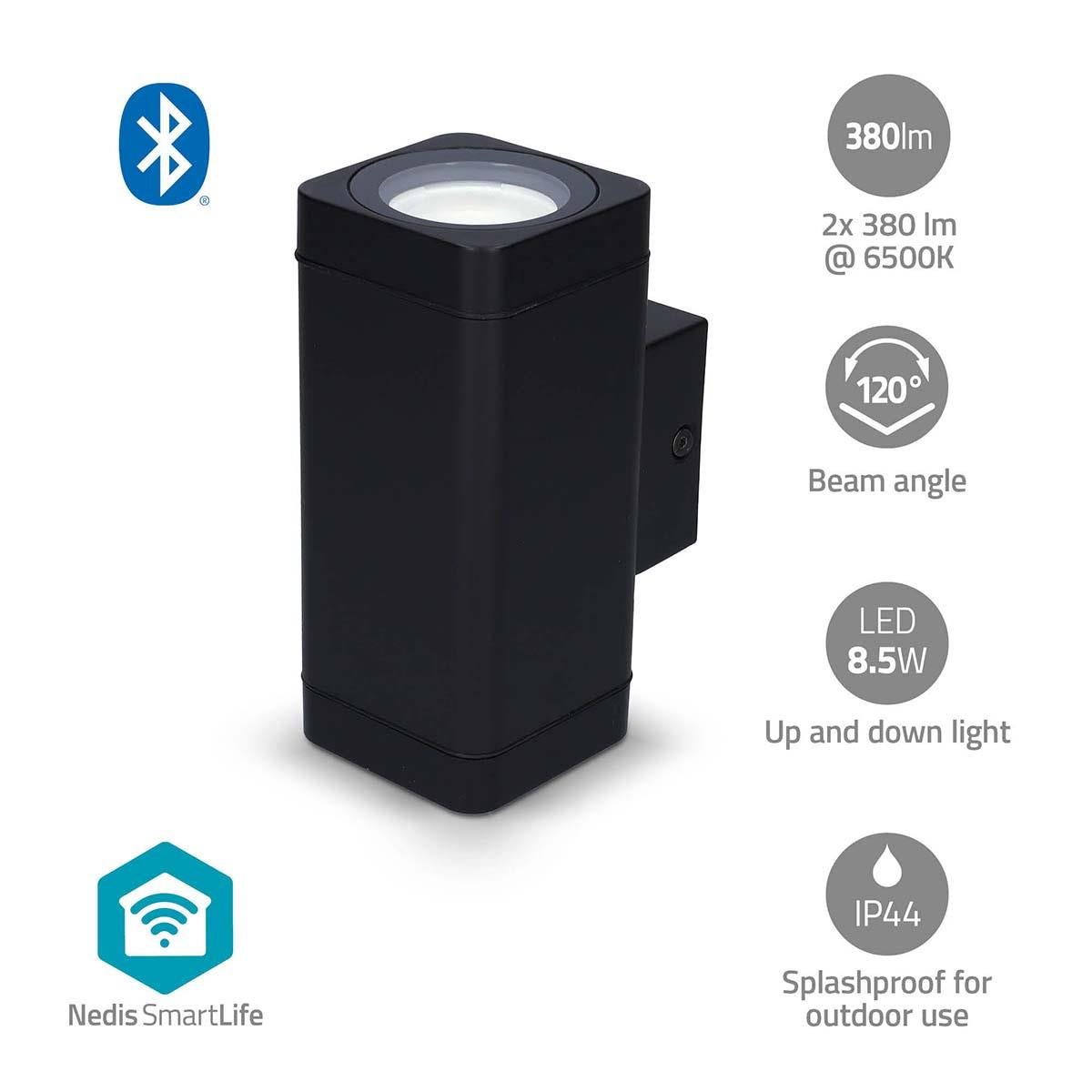 Nedis Smartlife Outdoor Light | 760 lm | Bluetooth® | 8.5 W | Warm to Cool White | 2700 - 6500 K | ABS | Android™ / IOS