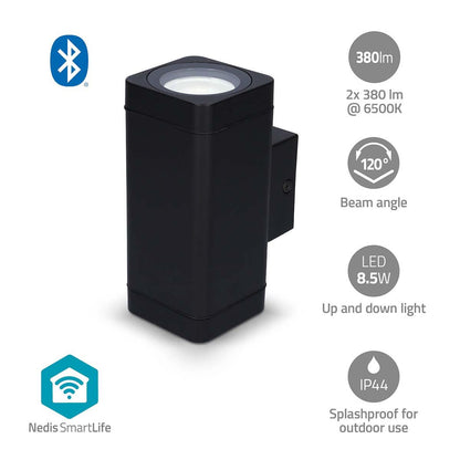 Nedis Smartlife Outdoor Light | 760 lm | Bluetooth® | 8.5 W | Warm to Cool White | 2700 - 6500 K | ABS | Android™ / IOS