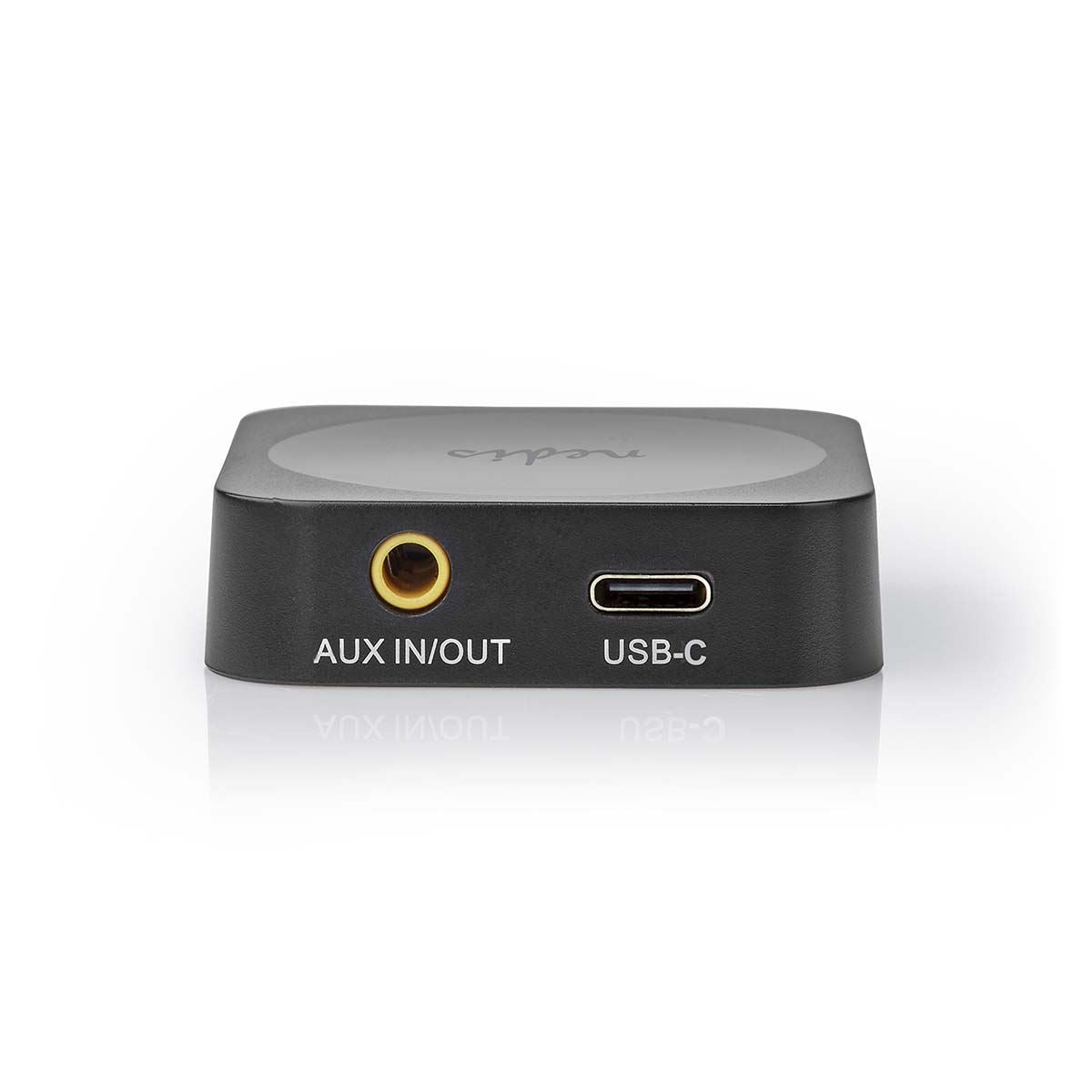 Nedis Bluetooth® Transmitter Receiver | Connection input: 1x AUX | Connection output: 1x AUX | SBC | Up to 1 Device | Maximum battery play time: 6 hrs | Black