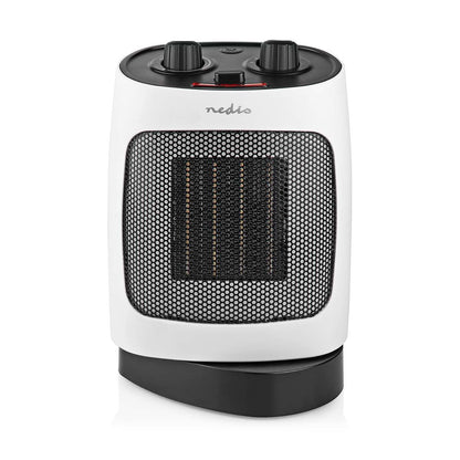 Nedis Ceramic PTC Fan Heater | 1000 / 2000 W | 2 Heat Modes | Adjustable thermostat | Rotates automatically | Overheating protection | Fall over protection