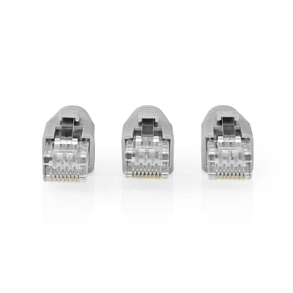 Nedis RJ45 Connector | RJ45 Pass Through | Solid/Stranded UTP CAT6 | Straight | Gold Plated | 10 pcs | PVC | Black / Grey / White | Box