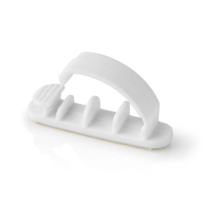 Nedis CMGC22033WT | Cable Management | Cable Clip | Locked | 3 pcs | Number of slots: 3 Slots | Maximum cable thickness: 7.5 mm | Polypropylene | White