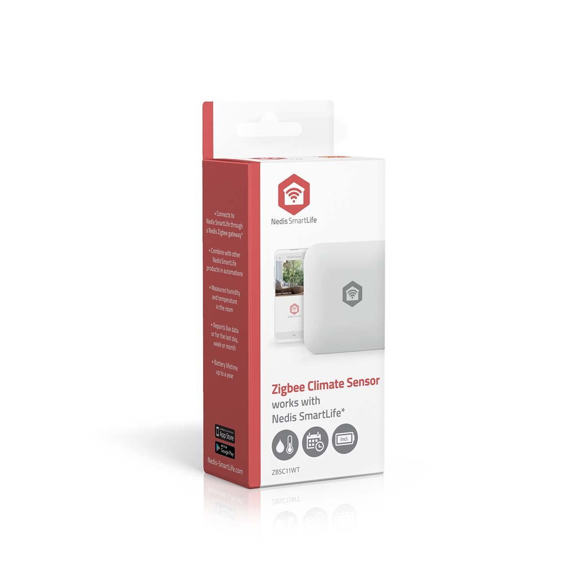 Nedis SmartLife Climate Sensor | Zigbee 3.0 | Battery Powered | Android™ / IOS | White