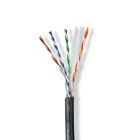 Nedis Network Cable Roll | CAT6 | Solid | U/UTP | CCA | 305.0 m | Outdoor | Round | PE | Black | Pull Box