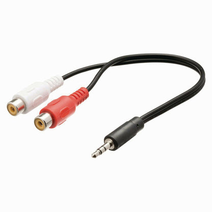 Nedis Stereo Audio Cable | 3.5 mm Male | 2x RCA Female | Nickel Plated | 0.20 m | Round | Box