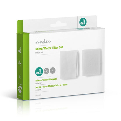Nedis Universal Vacuum Cleaner Filter Set | Micro filter | Motor filter | Cuttable | Universally applicable | Replacement for: Universal