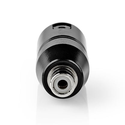 Nedis COTP15930BK | XLR Adapter | XLR 3-Pin Male | RCA Female | Nickel Plated | Straight | Metal | Black | 1 pcs | Polybag