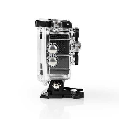 Nedis Action Cam | 1 Screen | 1080p@30fps | 12 MPixel | Waterproof up to: 30.0 m | 90 min | Wi-Fi | App available for: Android™ / IOS | Mounts included | Black