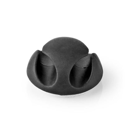 Nedis CMGC20026BK | Cable Management | Cable Clip | Click and Go | 6 pcs | Number of slots: 2 Slots | Maximum cable thickness: 5.3 mm | TPE | Black