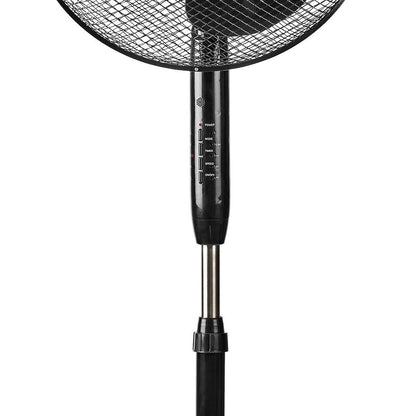 Nedis Stand Fan | Diameter: 400 mm | 3-Speed | Oscillation | 40 W | Adjustable height | Shut-off timer | Remote control | Black