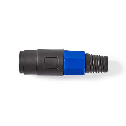 Nedis COTP16901BK | Speaker Connector | Straight | Male | Nickel Plated | Solder | Cable input diameter: 8.0 mm | ABS | Black | 1 pcs | Polybag