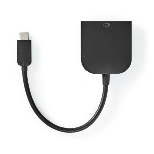 Nedis USB-C™ Adapter | USB 3.2 Gen 1 | USB-C™ Male | DVI-D 24+1-Pin Female | 1080p | 0.20 m | Round | Nickel Plated | PVC | Black | Envelope