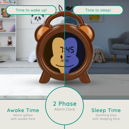 Alecto BC-100 MONKEY | Sleep Trainer & Night Lamp Light / Alarm Clock | Monkey