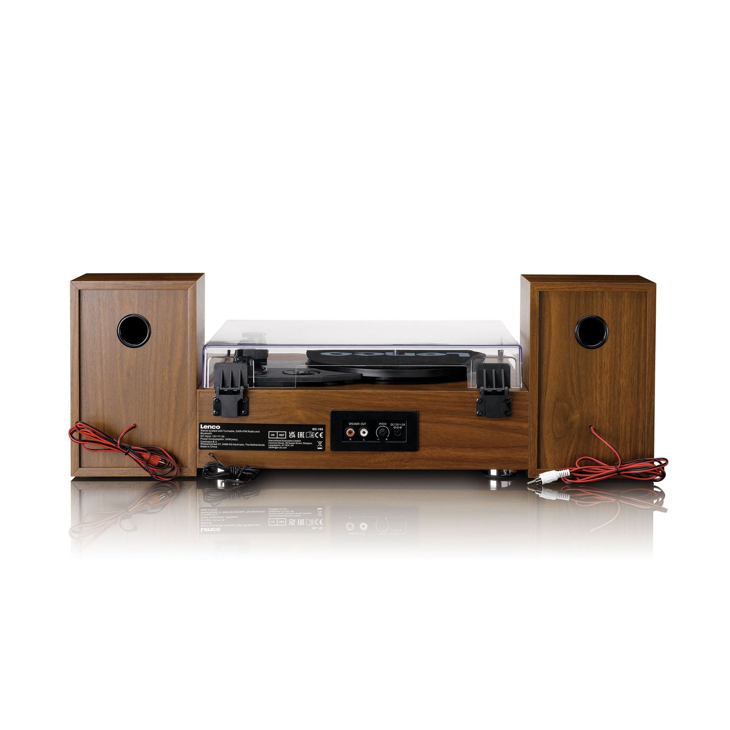 Lenco MC-160WD | HiFi Stereo System with Record Player | DAB+/FM Radio | Bluetooth® Speaker | Wood