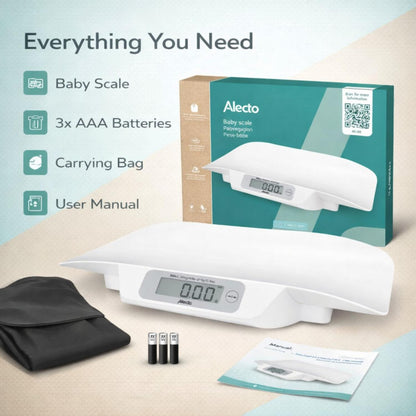 Alecto BC-30 | Digital Baby Weighing Scales, Personal Scale - Up to 20 kg with Carry Case