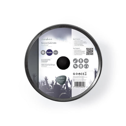 Nedis Audio Cable | 2 x 0.16 mm² | Copper | 100.0 m | Round | PVC | Dark Grey | Reel