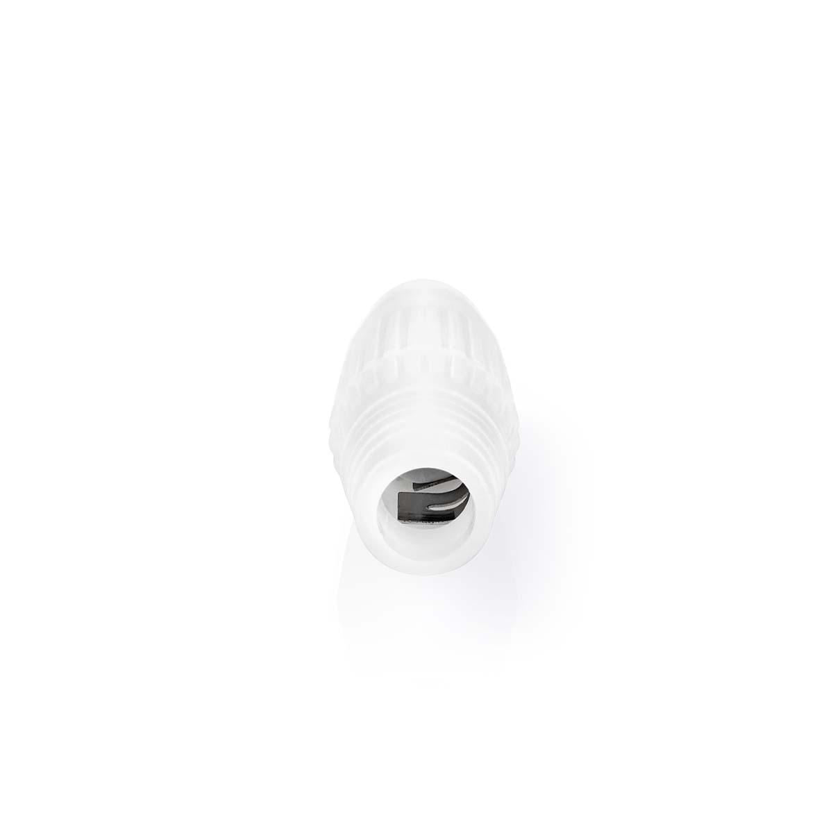 Nedis Satellite & Antenna Adapter | Screw Clamp | Screw Clamp | Nickel Plated | 75 Ohm | Straight | ABS | White | 10 pcs | Envelope