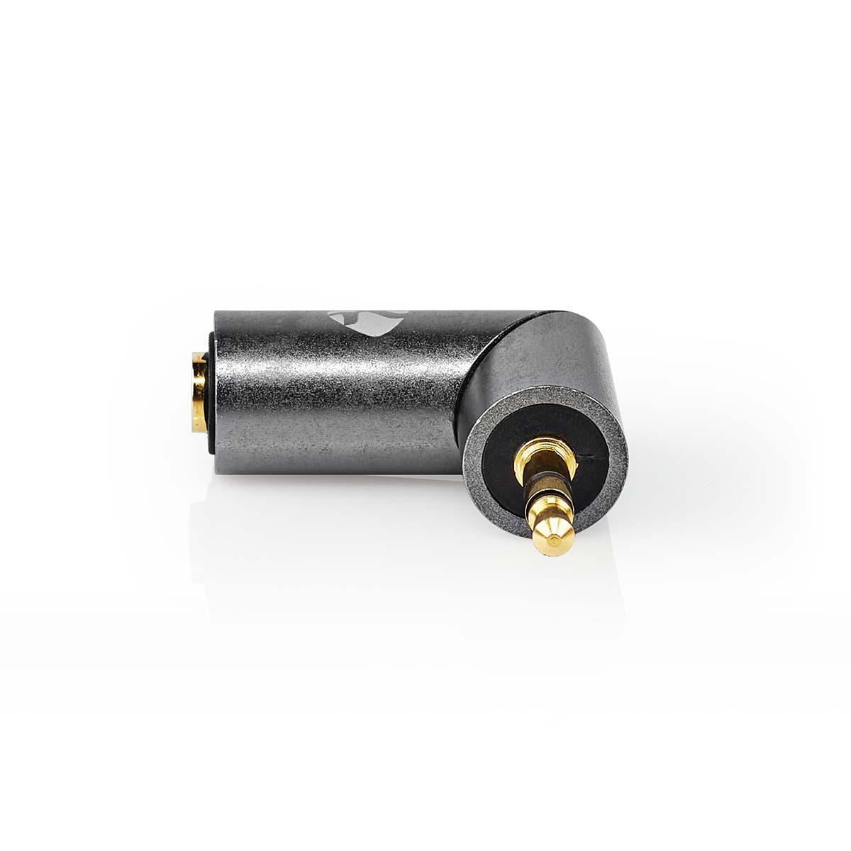 Nedis CATB22975GY | Stereo Audio Adapter | 3.5 mm Male | 3.5 mm Female | Gold Plated | Straight | Metal | Gold / Gun Metal Grey | 1 pcs | Cover Window Box