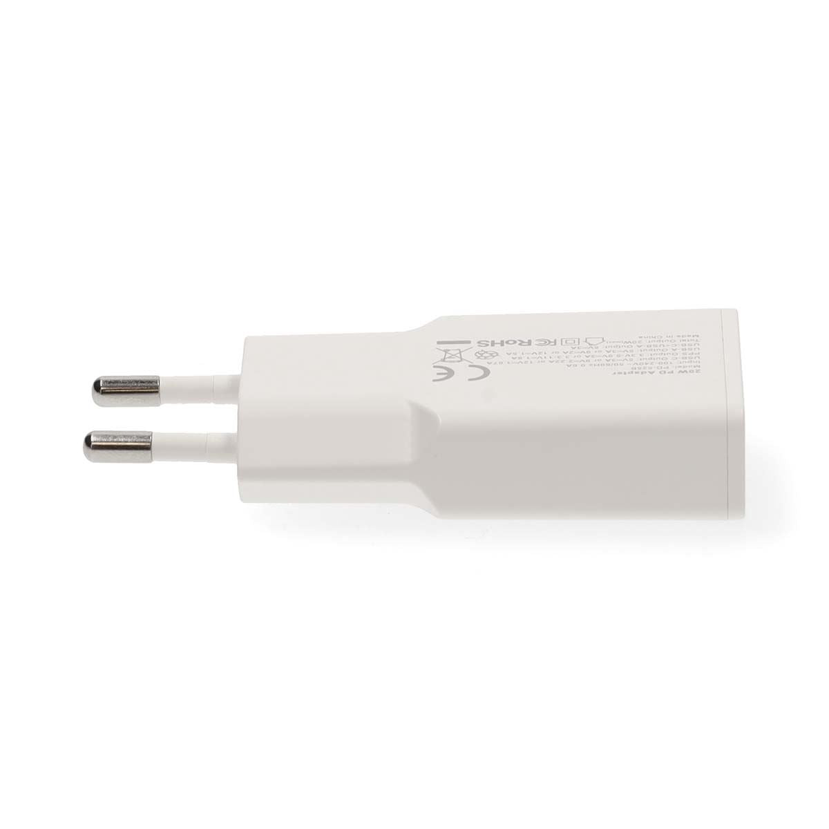 Nedis Wall Charger | 30 W | GaN | PD3.0 30W | Quick charge feature | 1.5 / 2.0 / 2.5 / 3.0 A | Number of outputs: 2 | USB-A / USB-C™ | USB-C™ (Loose) Cable | 1.50 m | Automatic Voltage Selection | White